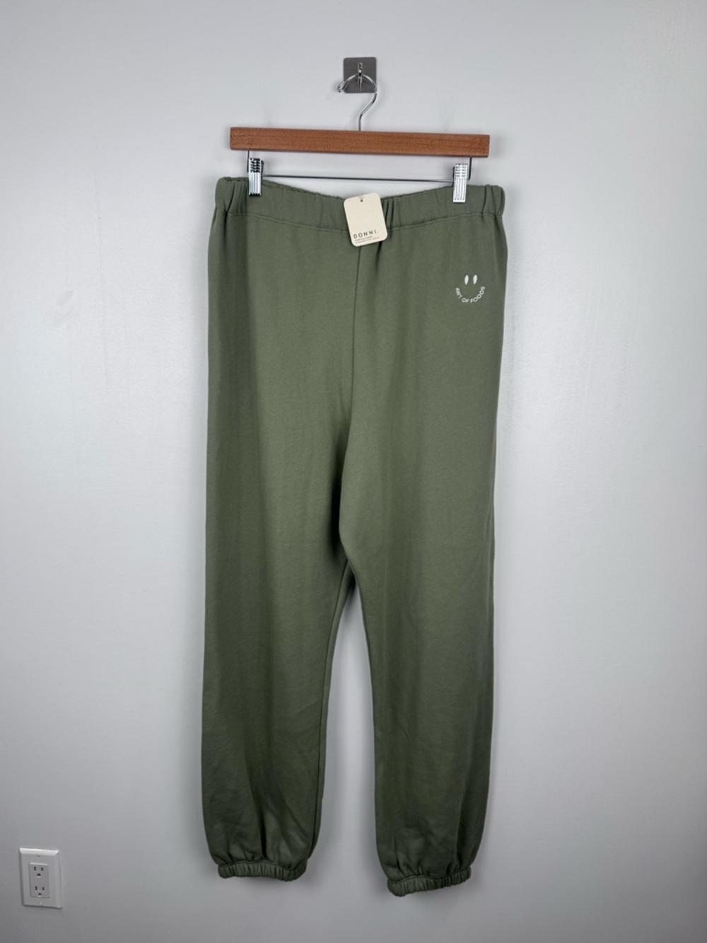 NWT‎ Donni Women Green Jogger Sweatpant Size XL
